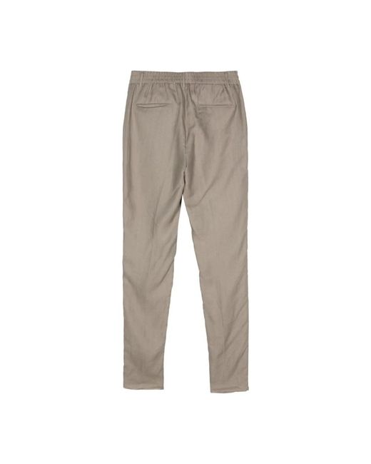 Peserico Gray Straight Trousers for men