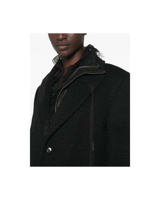 Ann Demeulemeester Black Single-Breasted Coats