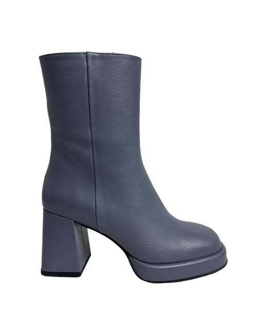 Evaluna Blue Heeled Boots