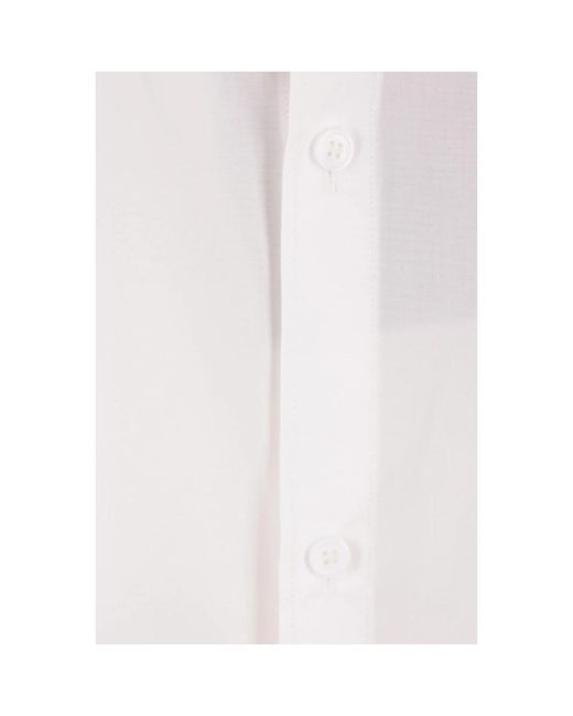 Yohji Yamamoto Oversized weiße baumwoll-popeline-hemd in White für Herren