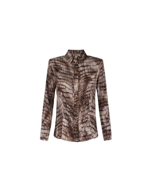 Elisabetta Franchi Brown Shirts