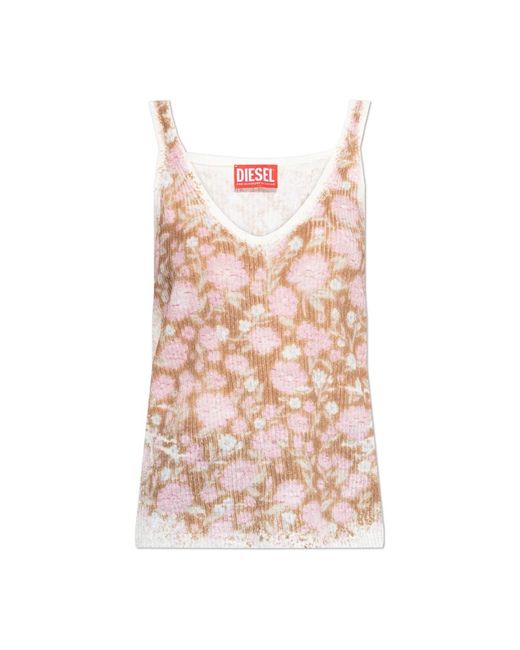 DIESEL M-Blommin Top in het Pink