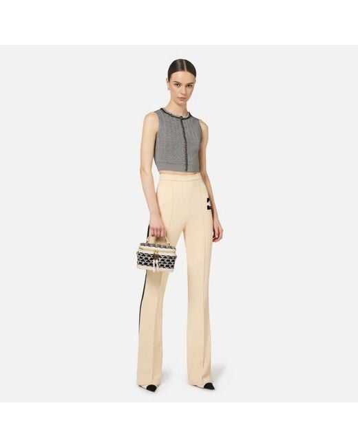 Elisabetta Franchi Gray Sleeveless Tops