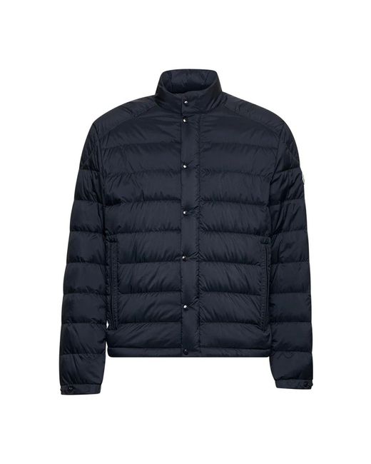 Moncler Jassen ,Blauw ,Blauwe Donsjas Met Opstaande Kraag in het Blue voor heren