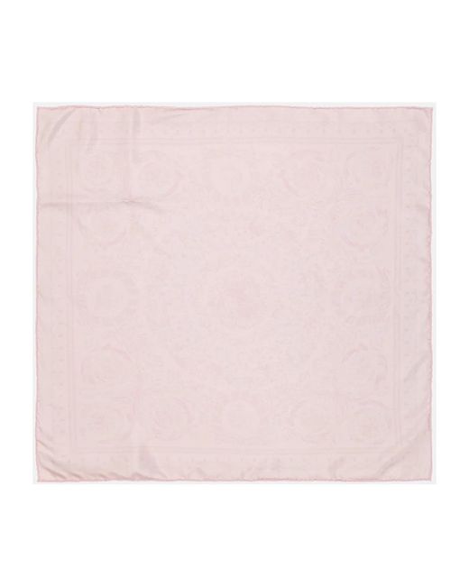 Versace Pink Seiden barocco quadratisches foulard