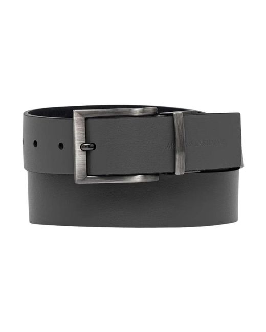 ARMANI EXCHANGE Ledergürtel Mit Logo in Black für Herren