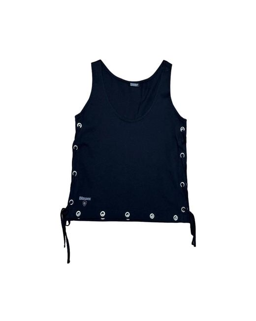 Blauer Mouwloze Top in het Blue