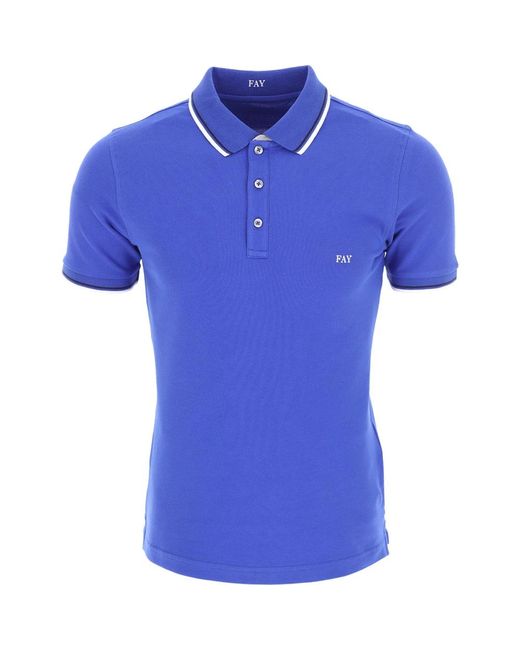 Fay Blue Polo Shirts for men