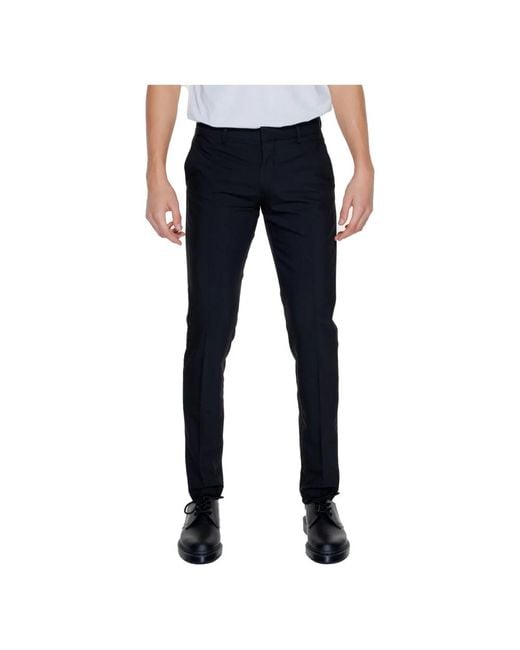 Pantaloni neri con zip e bottoni vestibilità comoda di Antony Morato in Blue da Uomo
