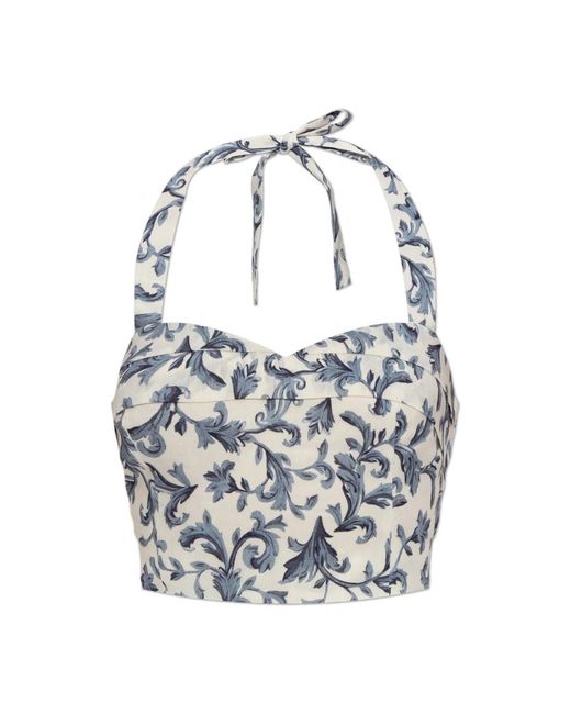 Posse Rue Cropped Top in het Blue