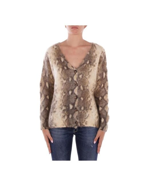 SOLOTRE Cardigan Scollo V in het Natural