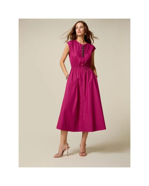 Midi Dresses Oltre de color Purple