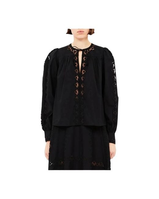 Ulla Johnson Black Blouses
