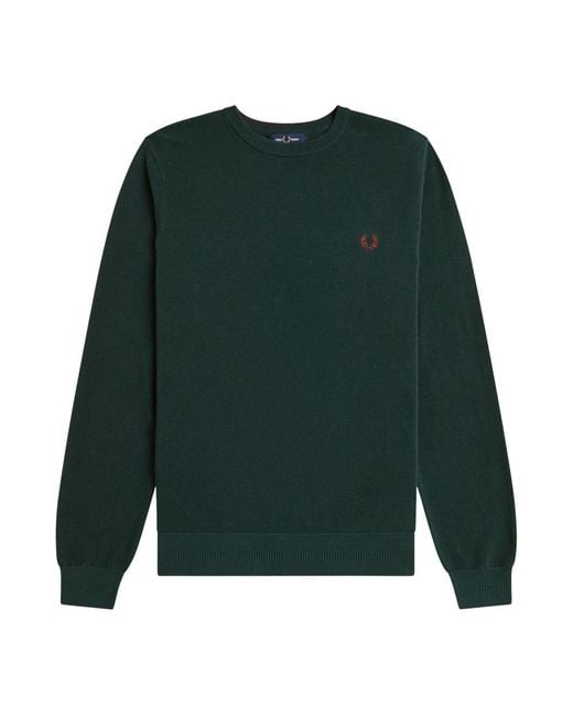 Fred Perry Piqué-Strickpullover in Green für Herren