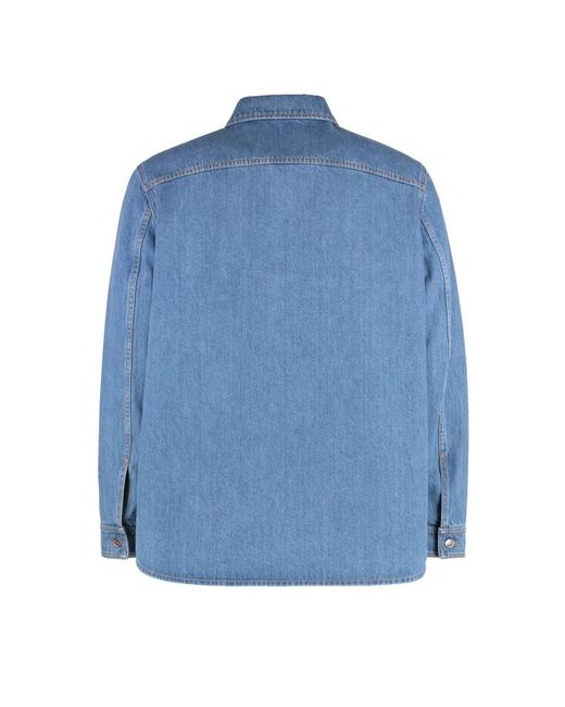 Gucci Blue Denim Shirts for men