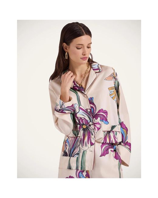LaDoubleJ Nachtkleding ,Veelkleurig ,Pajama Shirt in het Multicolor