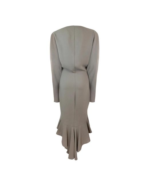 Philosophy Di Lorenzo Serafini Gray Midi Dresses
