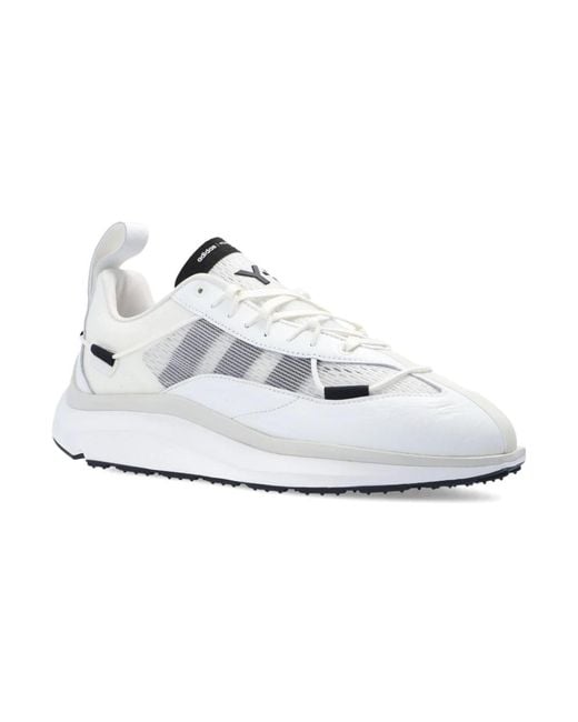 Y-3 White Weiße Sneaker Mit Mesh