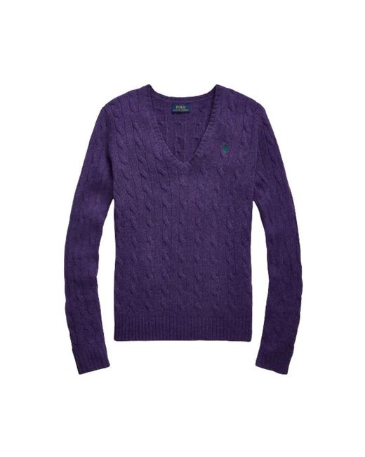 Polo Ralph Lauren Knitwear > V-neck Knitwear in het Purple