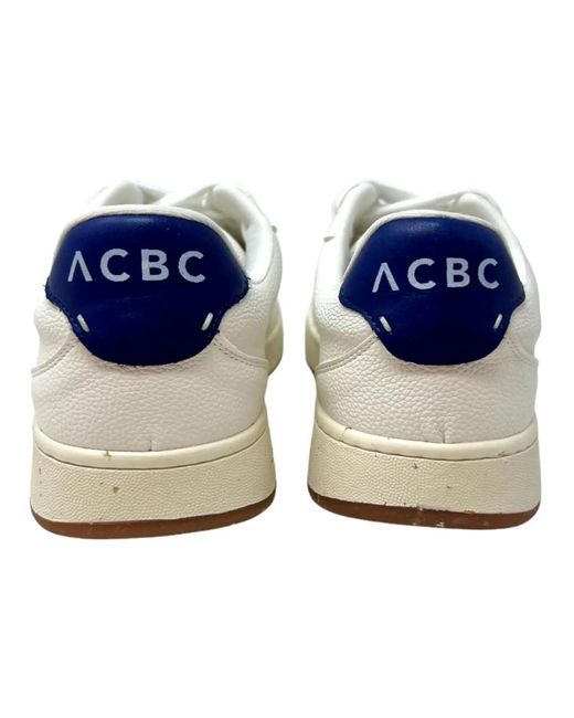 Acbc White Nachhaltige sneaker, weiß mit blauen akzenten
