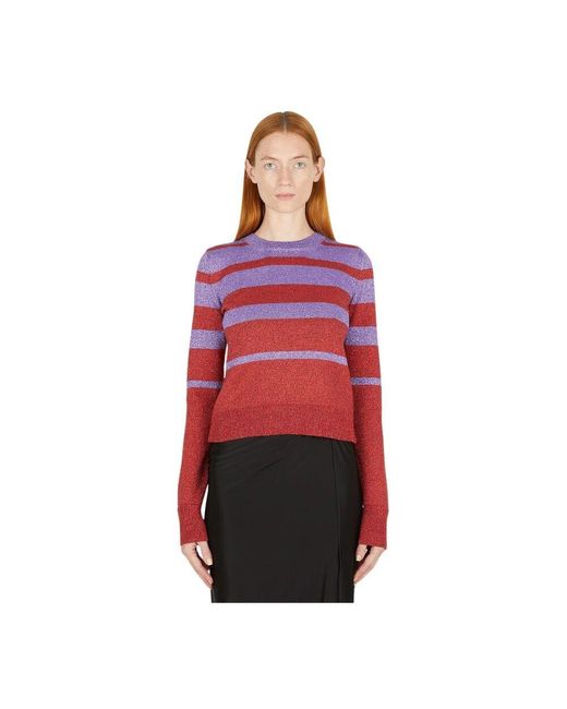 Round-Neck Knitwear Rabanne en coloris Red
