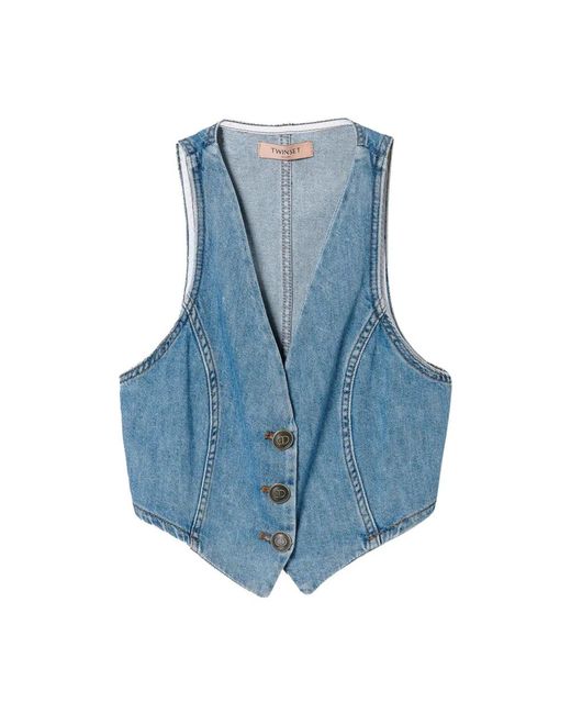 Vests Twinset en coloris Blue