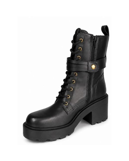 Pinko Black Lace-Up Boots