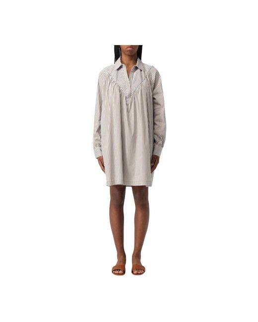 Liu Jo Gray Weißes Schmeichelhaftes Silhouette Elegantes Kleid