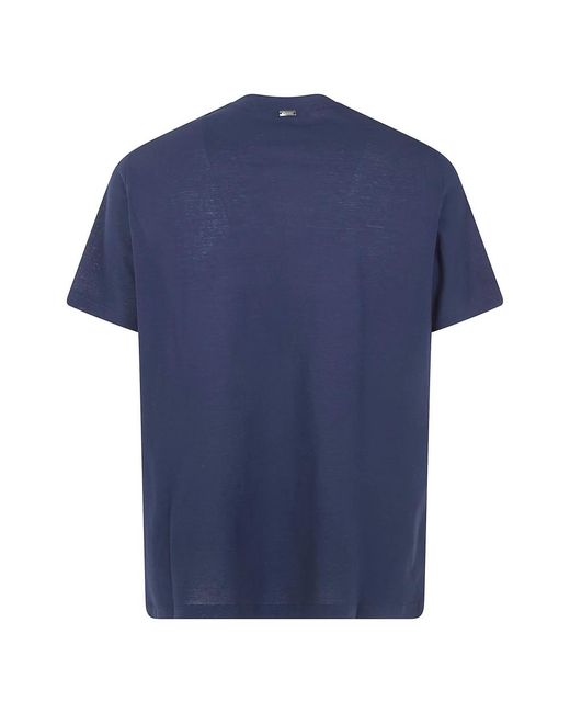 Herno Tops ,Blauw ,Katoen Jersey Crepe T-Shirt in het Blue voor heren