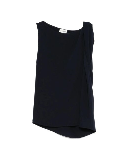 P.A.R.O.S.H. Black Sleeveless Tops