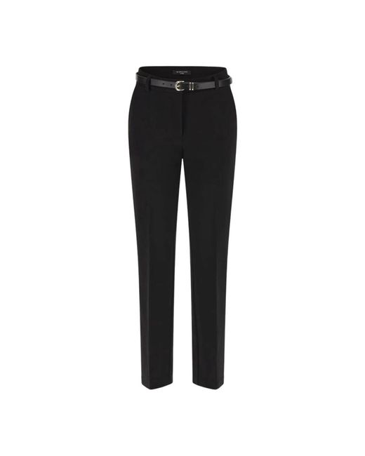 Elegantes pantalones rectos de viscosa Guess de color Black