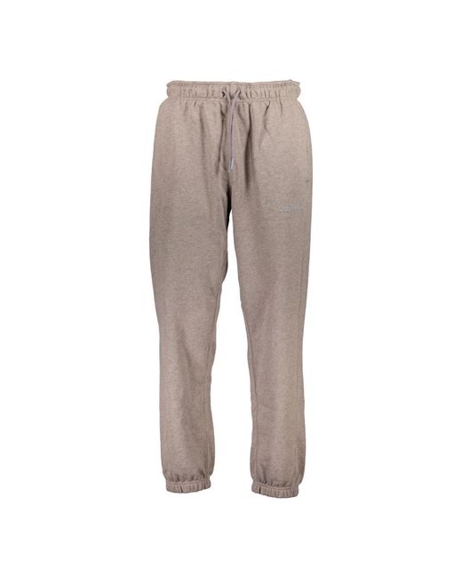 Calvin Klein Broeken ,Bruin ,Bruine Sportieve Elastische Taillebroek Voor in het Gray voor heren