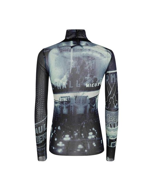 Long Sleeve Tops di Jean Paul Gaultier in Blue