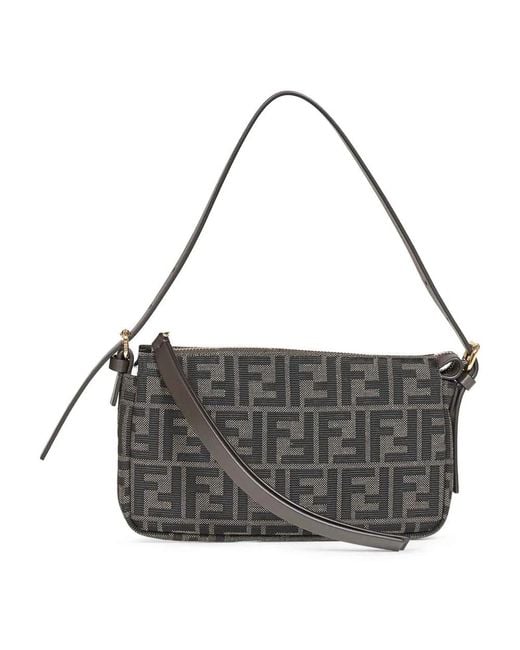 Fendi Gray Shoulder Bags