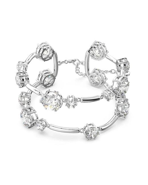 Swarovski Accessoires ,Grijs ,Constella Dubbele Armband in het Metallic