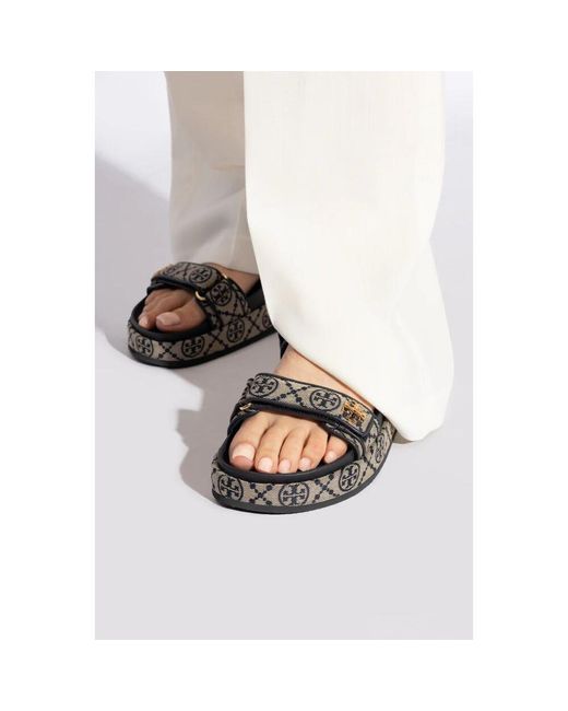 Tory Burch Black 'kira' plateau-sandalen