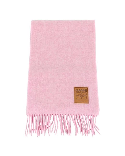 Ganni Winter Scarves in het Pink