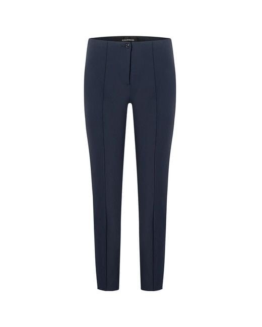 Cambio Blue Slim-Fit Trousers