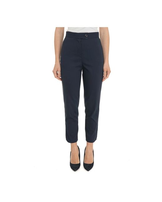 Harmont & Blaine Blue Slim-Fit Trousers