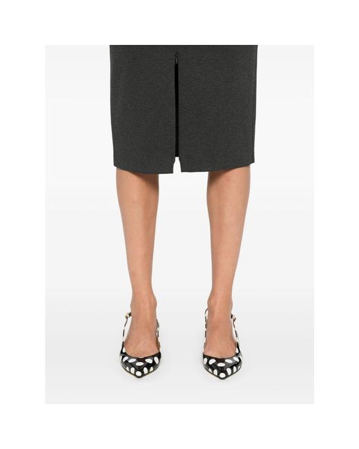 Pinko Rokken ,Grijs ,Nylon Pencil-Line Midi Rok in het Gray