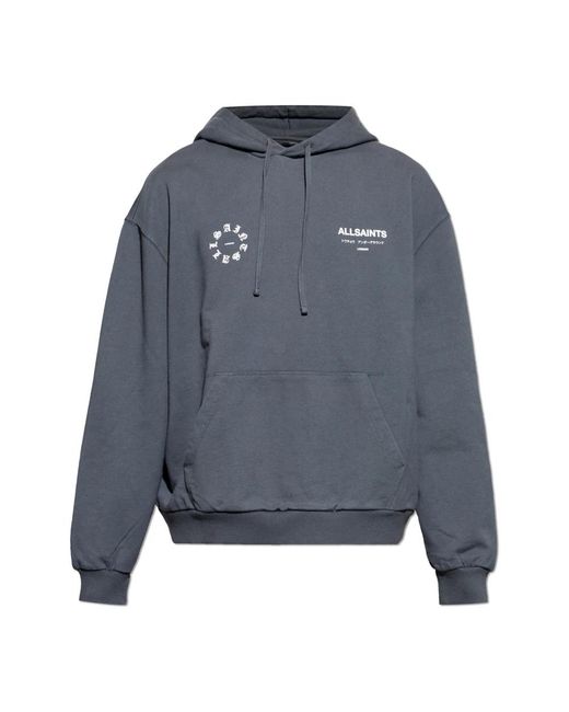AllSaints Hoodies & Sweatvesten ,Grijs ,Katoen Kindred Hoodie in het Blue voor heren