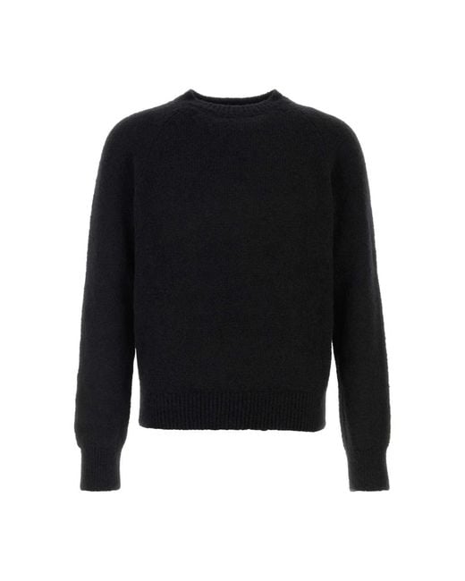 Dries Van Noten Black Round-Neck Knitwear for men