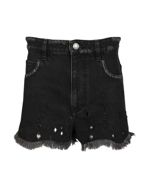 Isabel Marant Black Denim Shorts