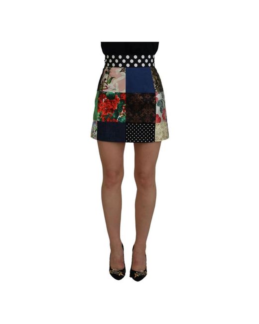 Dolce & Gabbana Blue Short Skirts