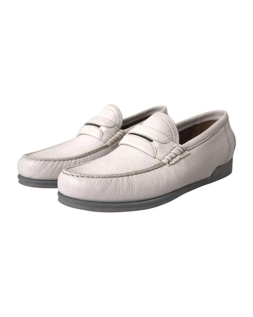 Loafers di Dolce & Gabbana in White da Uomo