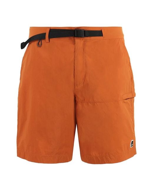 K-Way Orange Casual Shorts for men