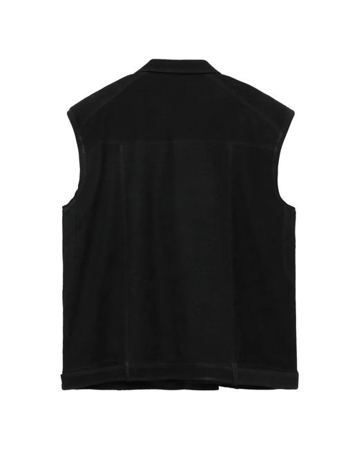 Rick Owens Black Waistcoats