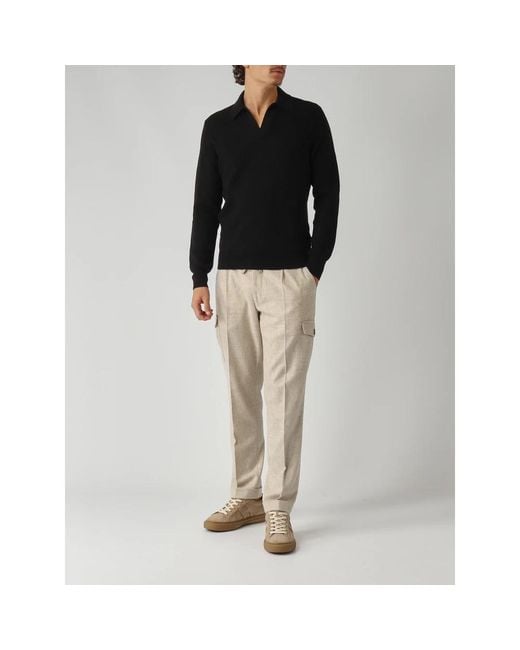 Gran Sasso Black V-Neck Knitwear for men