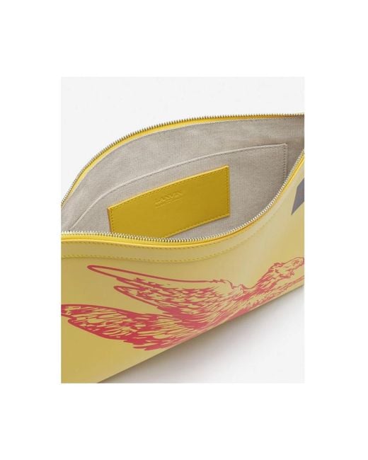 Wallets & Cardholders di Lanvin in Yellow da Uomo