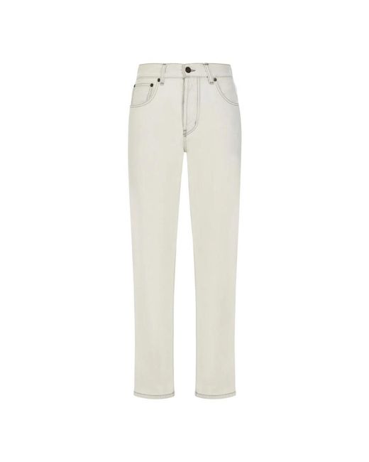 Saint Laurent White Slim-Fit Jeans